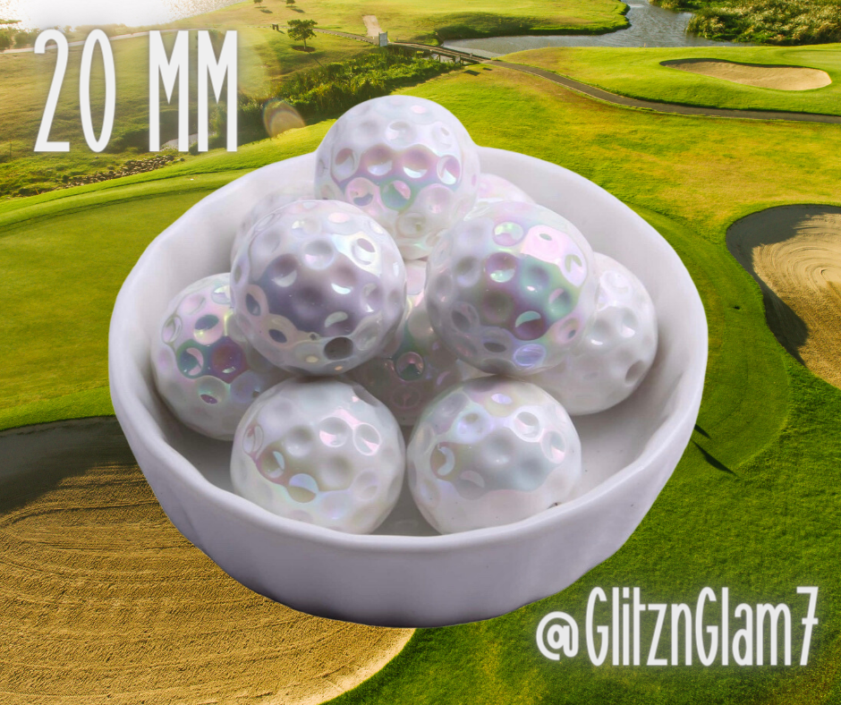 Golf Ball Decorative Beads