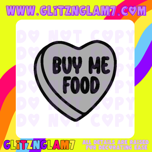Buy Me Food Conversation Heart Silicone Mold