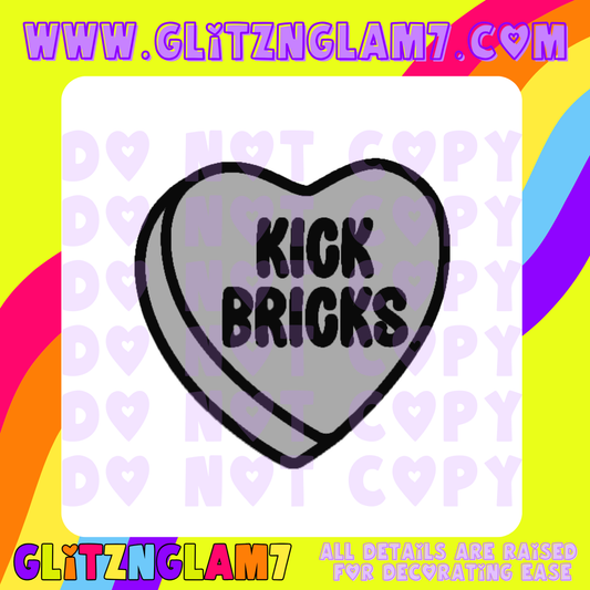 Kick Bricks Conversation Heart Silicone Mold