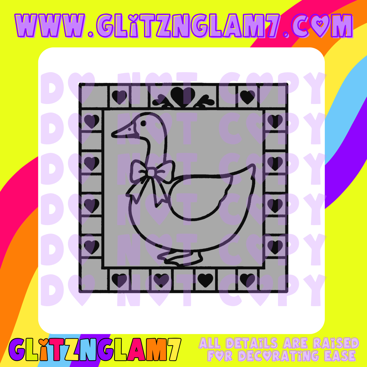 Vintage Grandma Goose Square Silicone Mold