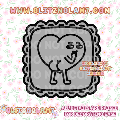 Juicy Heart Booty Stamp Silicone Mold -GNG7 Exclusive