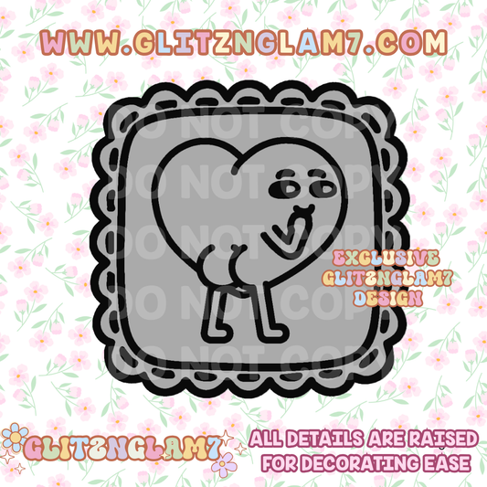 Juicy Heart Booty Stamp Silicone Mold -GNG7 Exclusive