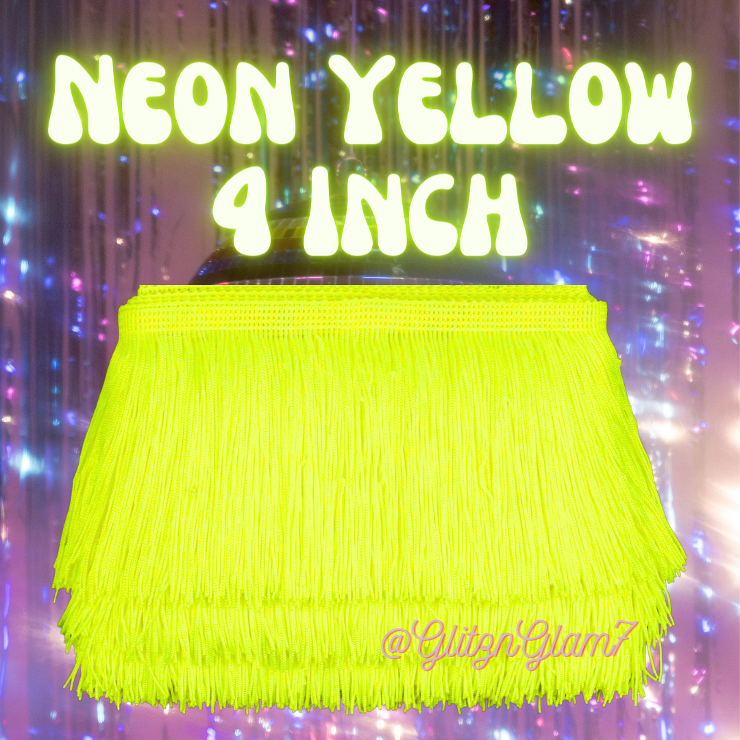 Neon Yellow Fringe - 4 Inch