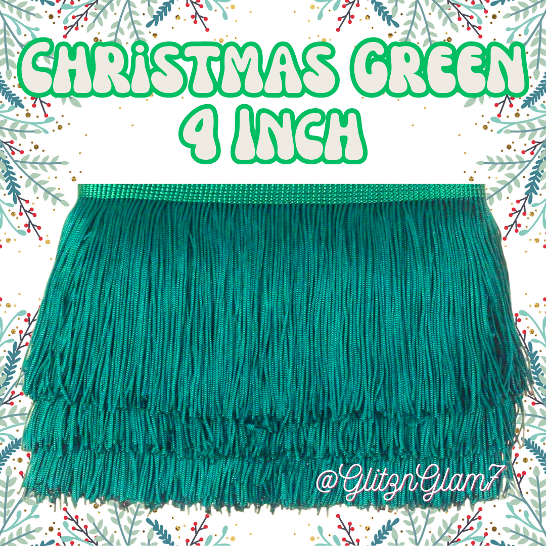 Christmas Green Fringe - 4 Inch