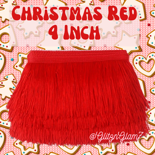 Christmas Red Fringe - 4 Inch