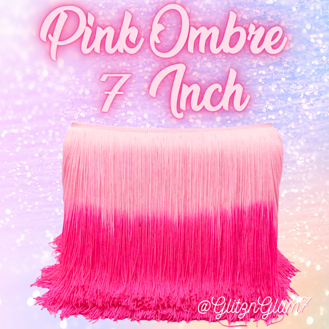Pink Ombre Fringe - 7 Inch