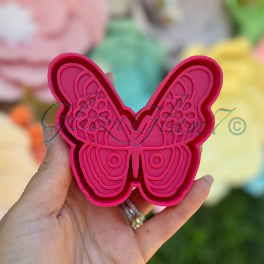 ** VENT CLIPS ** Groovy Butterfly WITH FLOWERS Silicone Mold