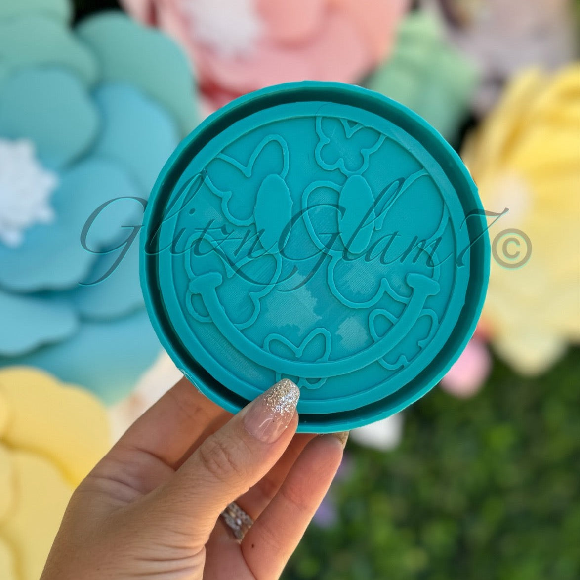 Smiley with Butterflies Silicone Mold -GNG7 Exclusive