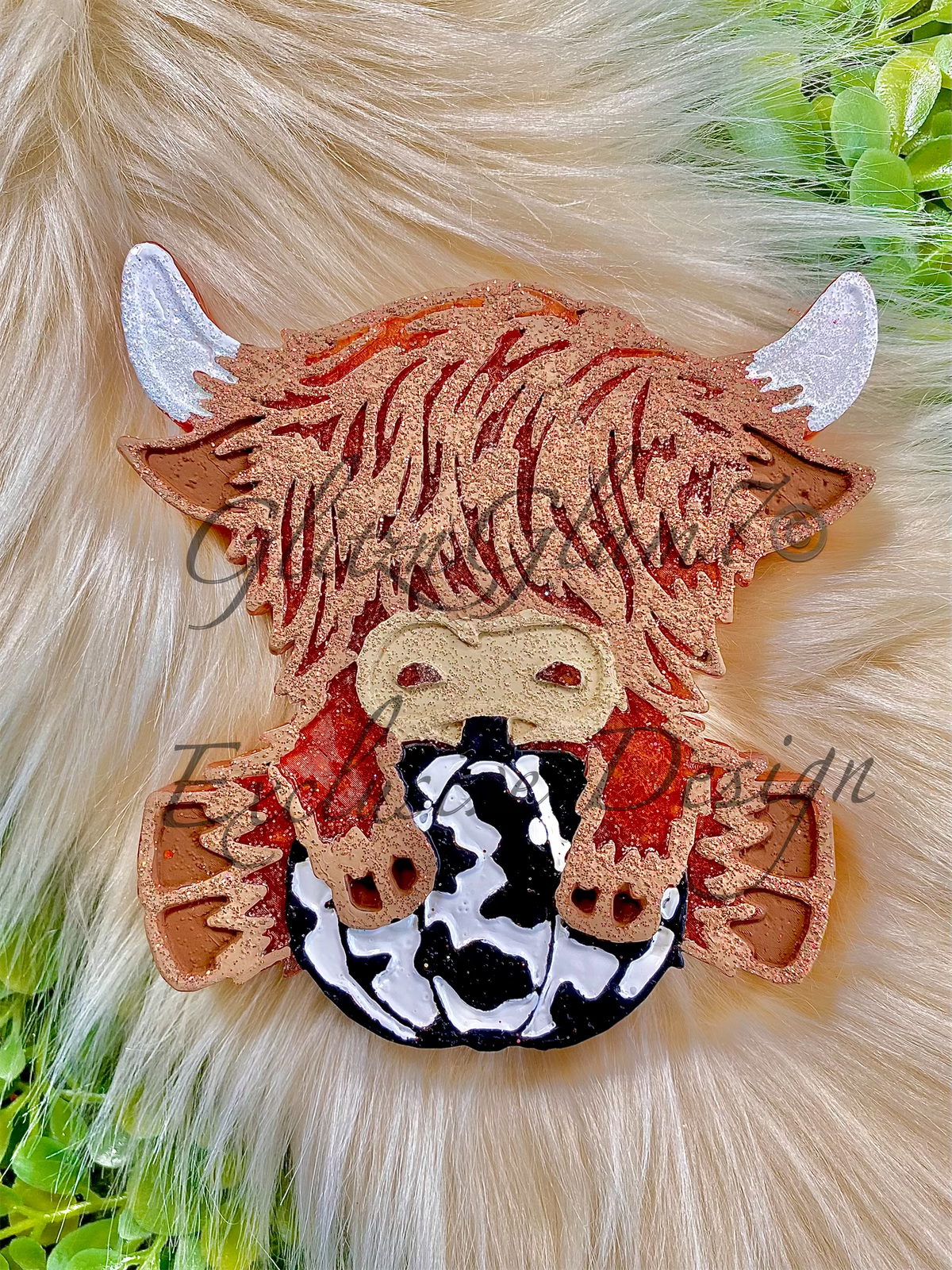 Highland Cow w/ Cow Print Pumpkin Silicone Mold