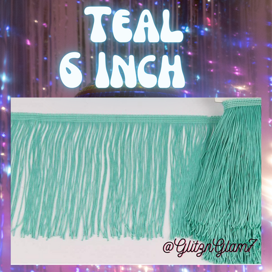 Teal Fringe - 6 Inch