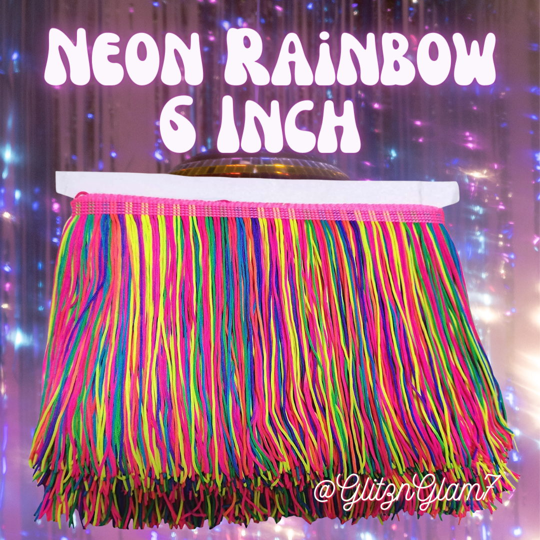 Neon Rainbow Fringe - 6 Inch