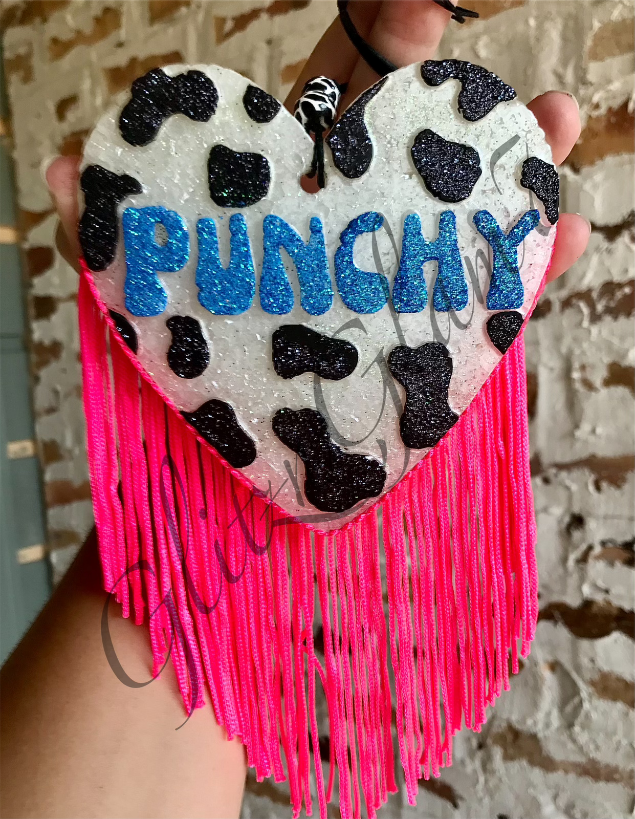 Punchy Cow Print Heart Silicone Mold