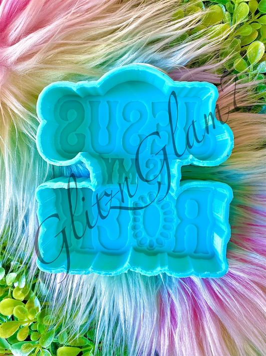 Jesus Is My Rock Freshie Silicone Mold