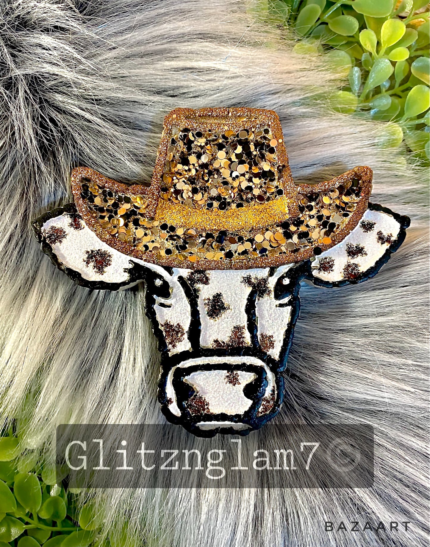Cow w/ Cowboy Hat Freshie Silicone Mold