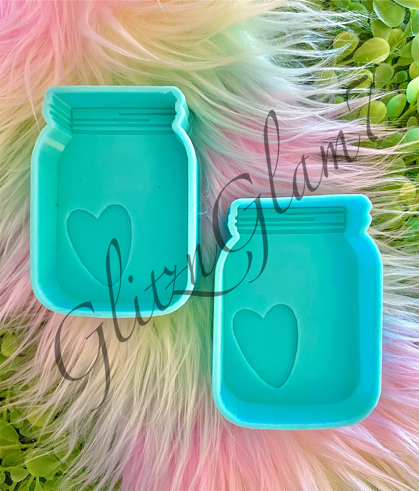 **VENT CLIP** Mason Jar w/ Folk Heart Silicone Mold