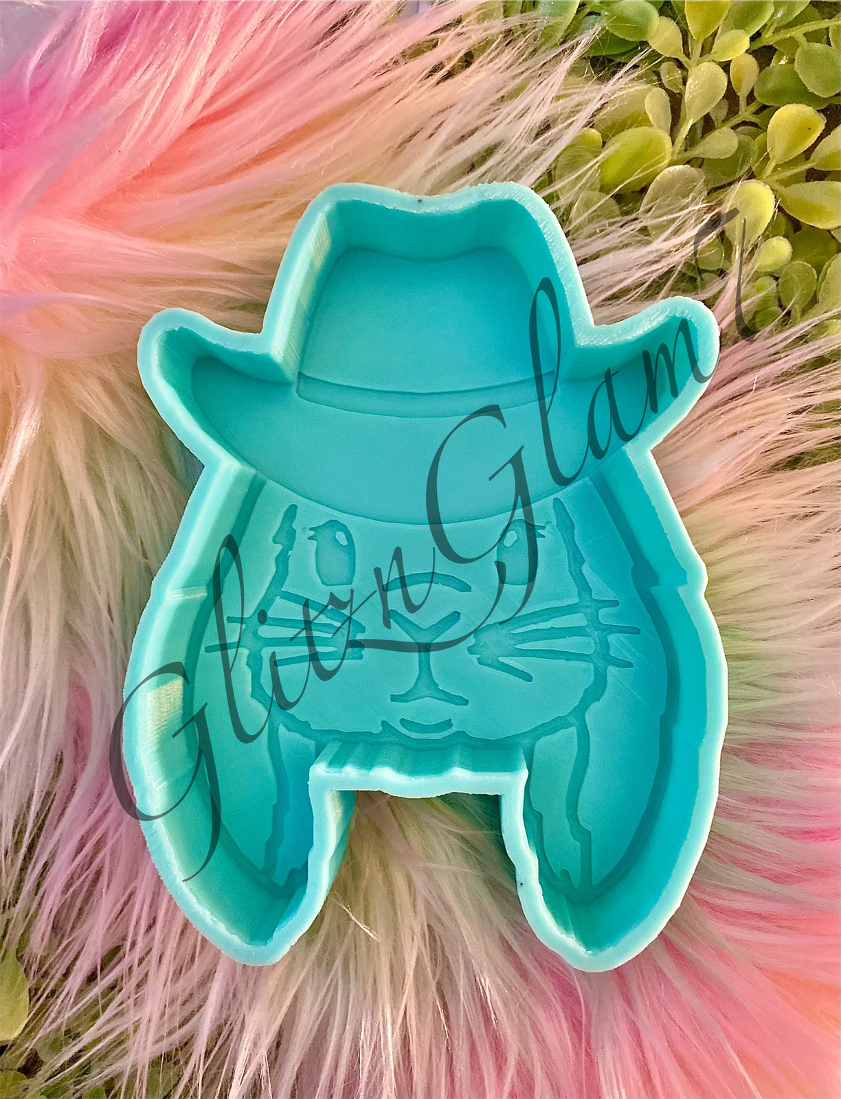 Bunny w/ Cowboy Hat Freshie Silicone Mold