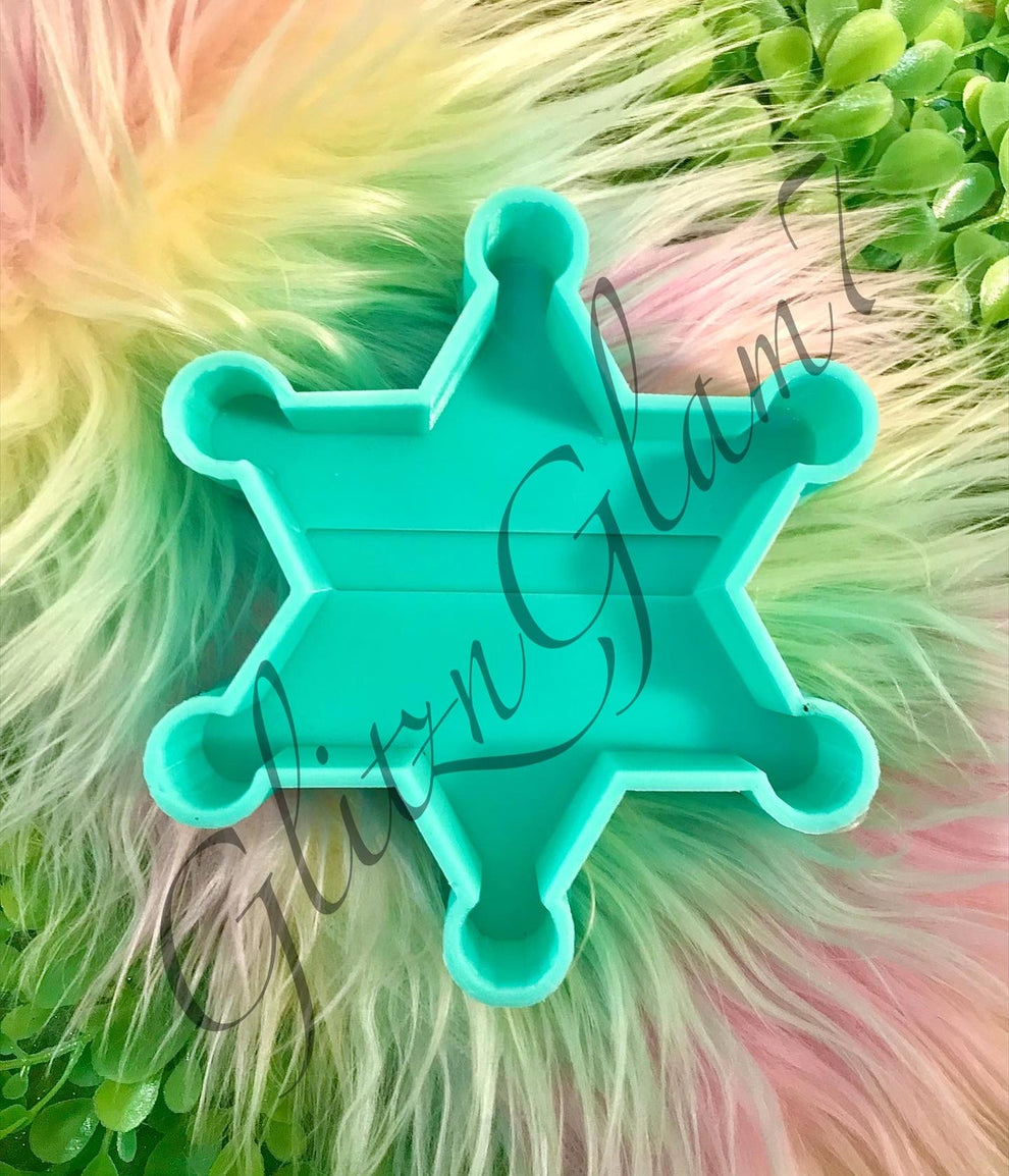 Deputy/Sheriff Badge Freshie Silicone Mold GlitznGlam7