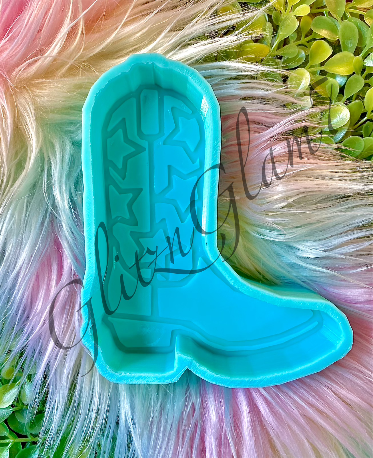 Cowgirl Boot w/ Stars Freshie Silicone Mold