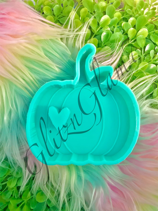 Heart Cutout Pumpkin Freshie Silicone Mold