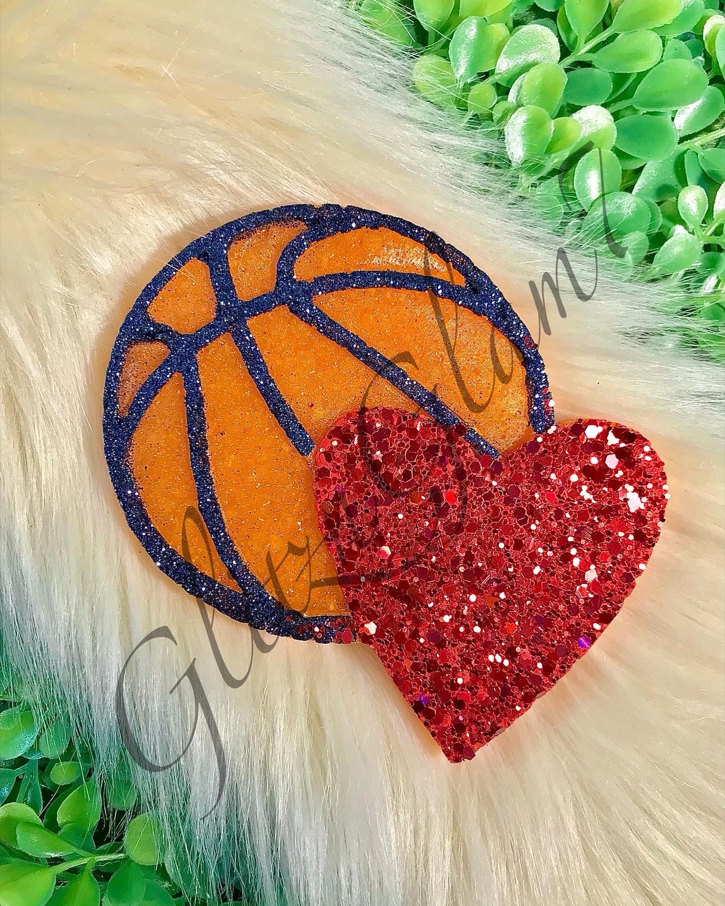 Basketball w/ Heart Freshie Silicone Mold