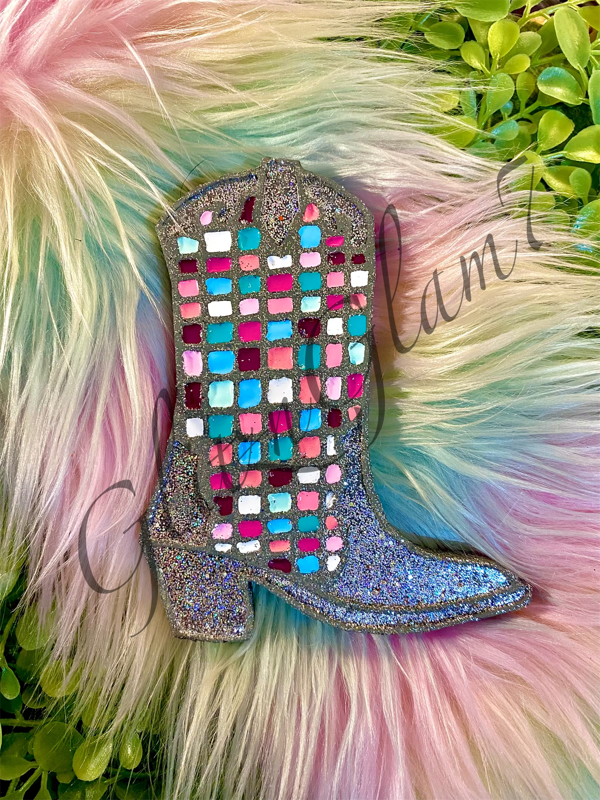 Disco Cowgirl Boot Freshie Silicone Mold
