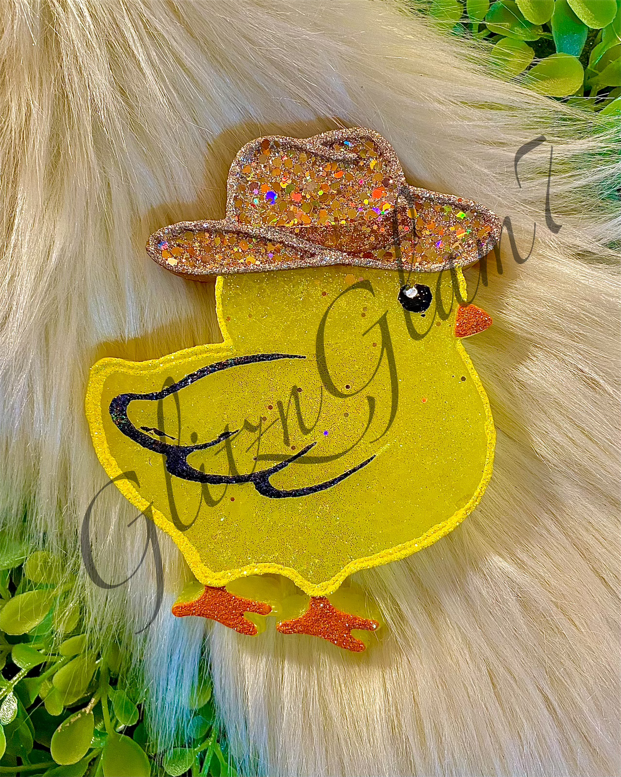 Chick w/ Cowboy Hat Freshie Silicone Mold