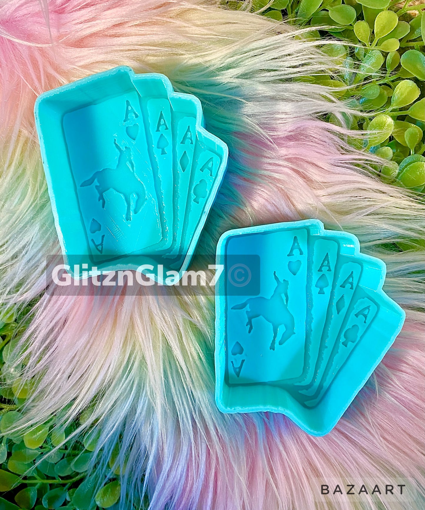 **VENT CLIP** Cowboy Poker Hand Freshie Silicone Mold